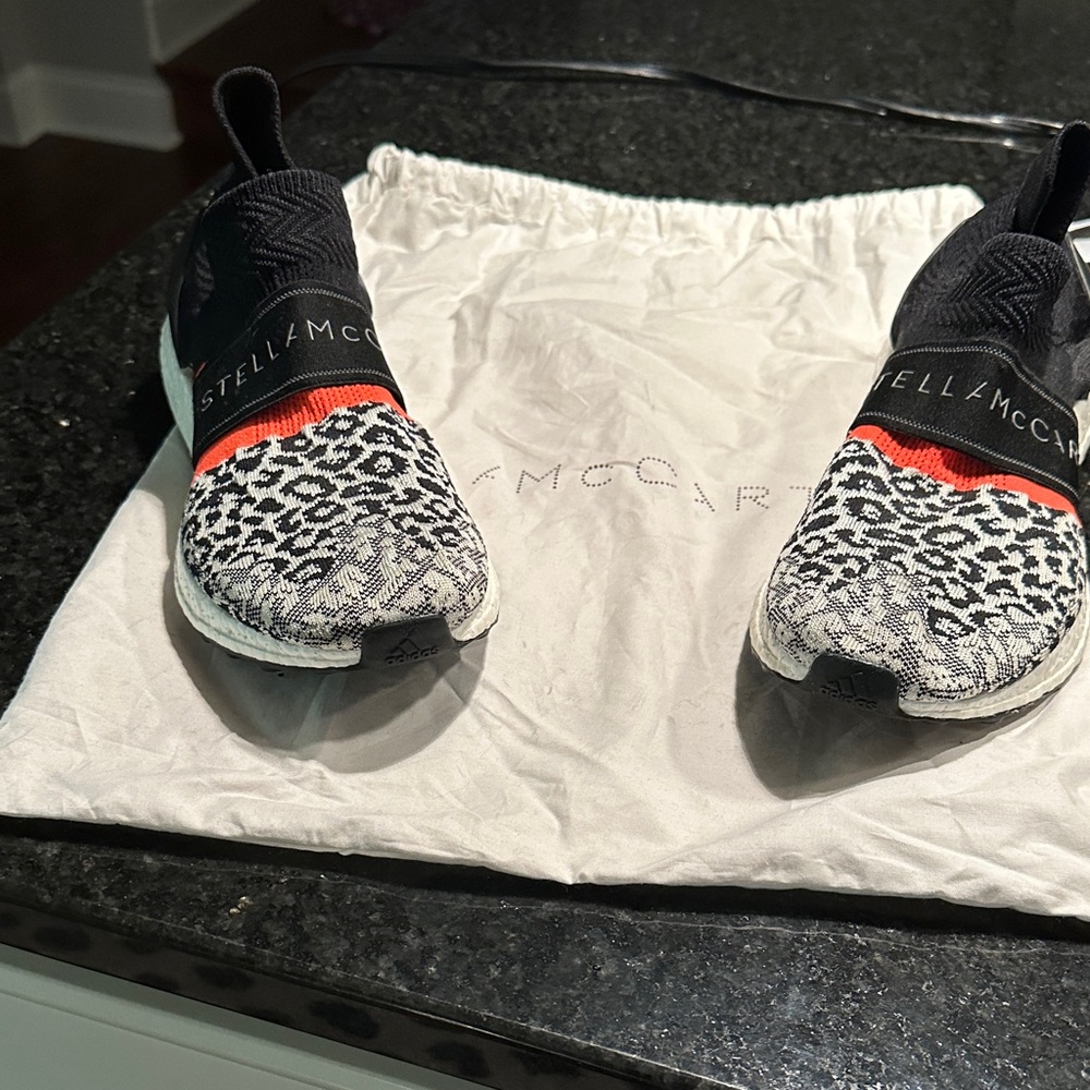 Stella McCartney Black and White Patterned Sneakers